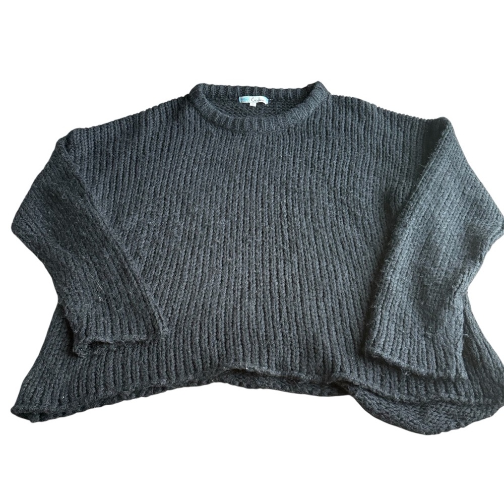 Cecico‎ Women’s Crewneck Cozy Black size L Pullover Knitted Sweater Warm